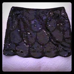 Faith black sequin skirt